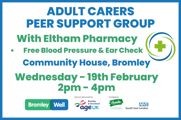 Adult Carers Peer Support - Eltham Pharmacy