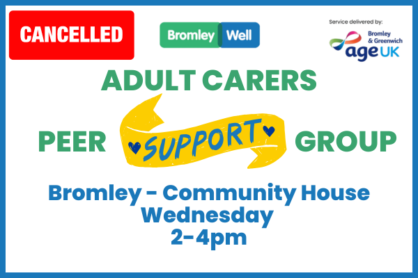 Adult Carers Support Group - Cancelled
