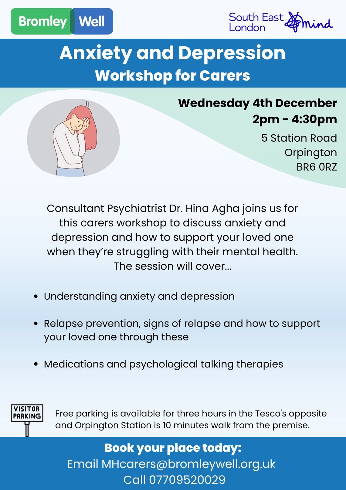 Advert for carers workshop