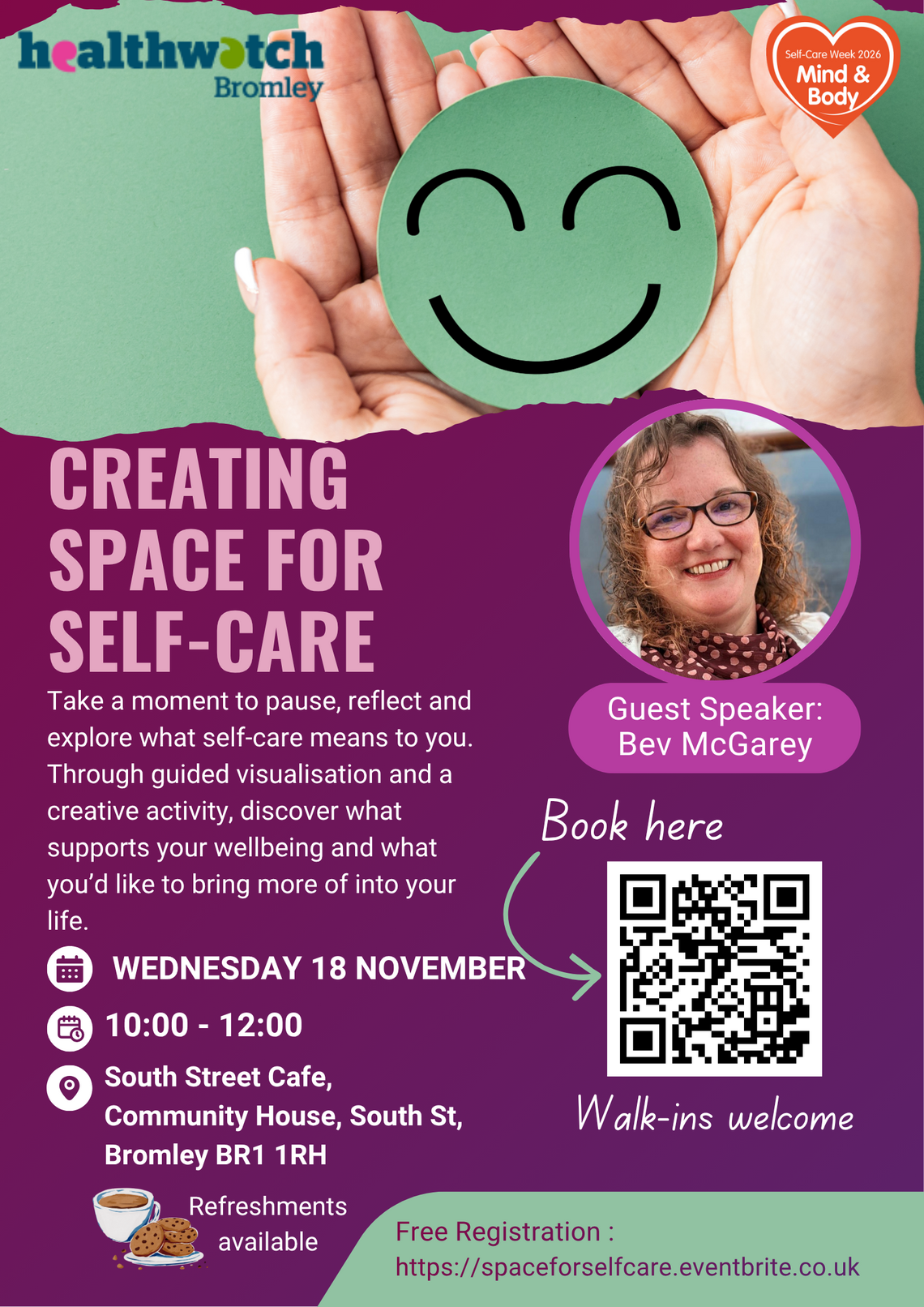 Creating space for self care - Healthwatch