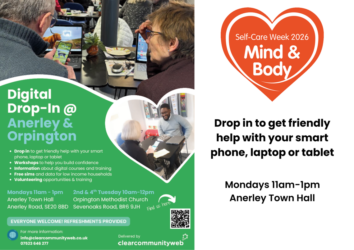 poster advertising free digital drop in support