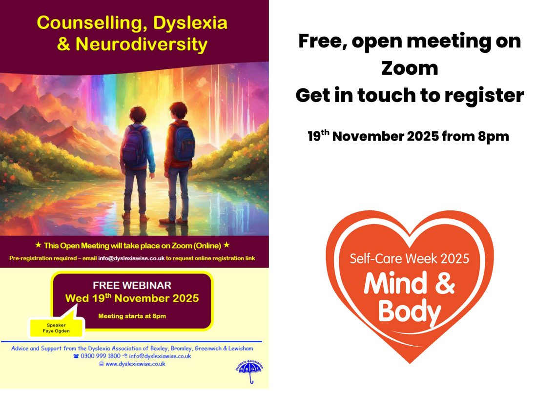 poster for dyslexia event