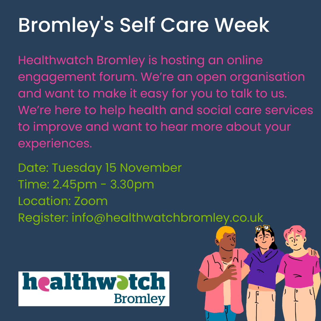 HealthWatch Self Care Week session