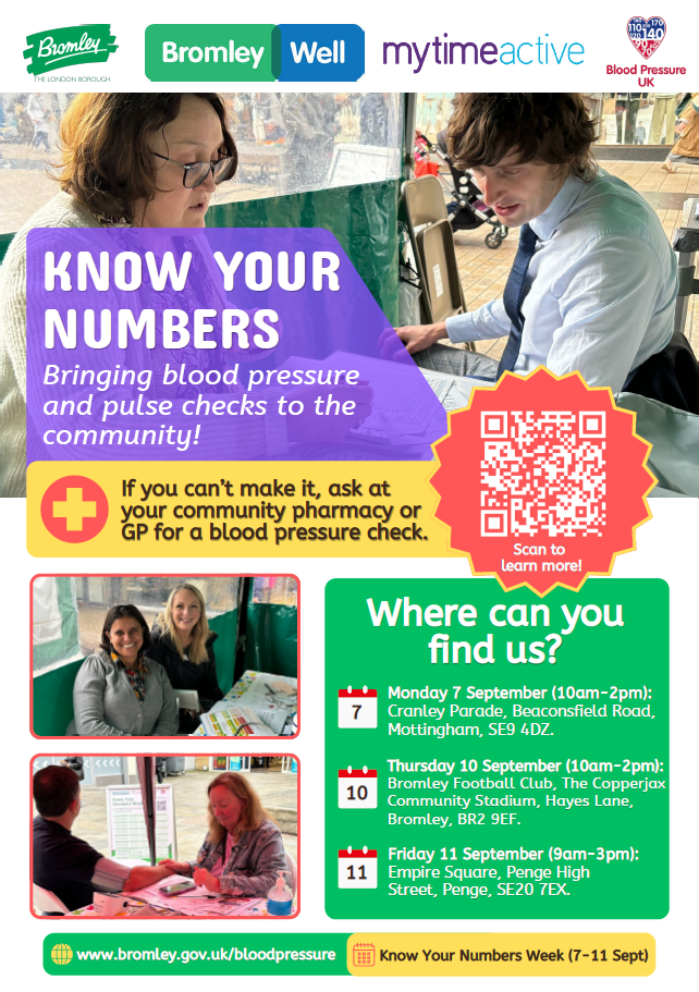 poster advertising blood pressure checks during a national campaign week in sept 2026