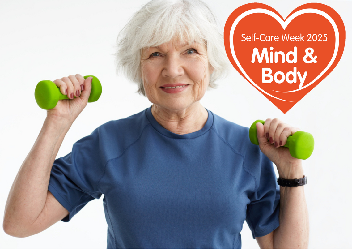 lady holding weights scw