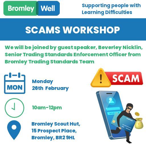 A flyer for the workshop in blue and green advising of the date, time and place