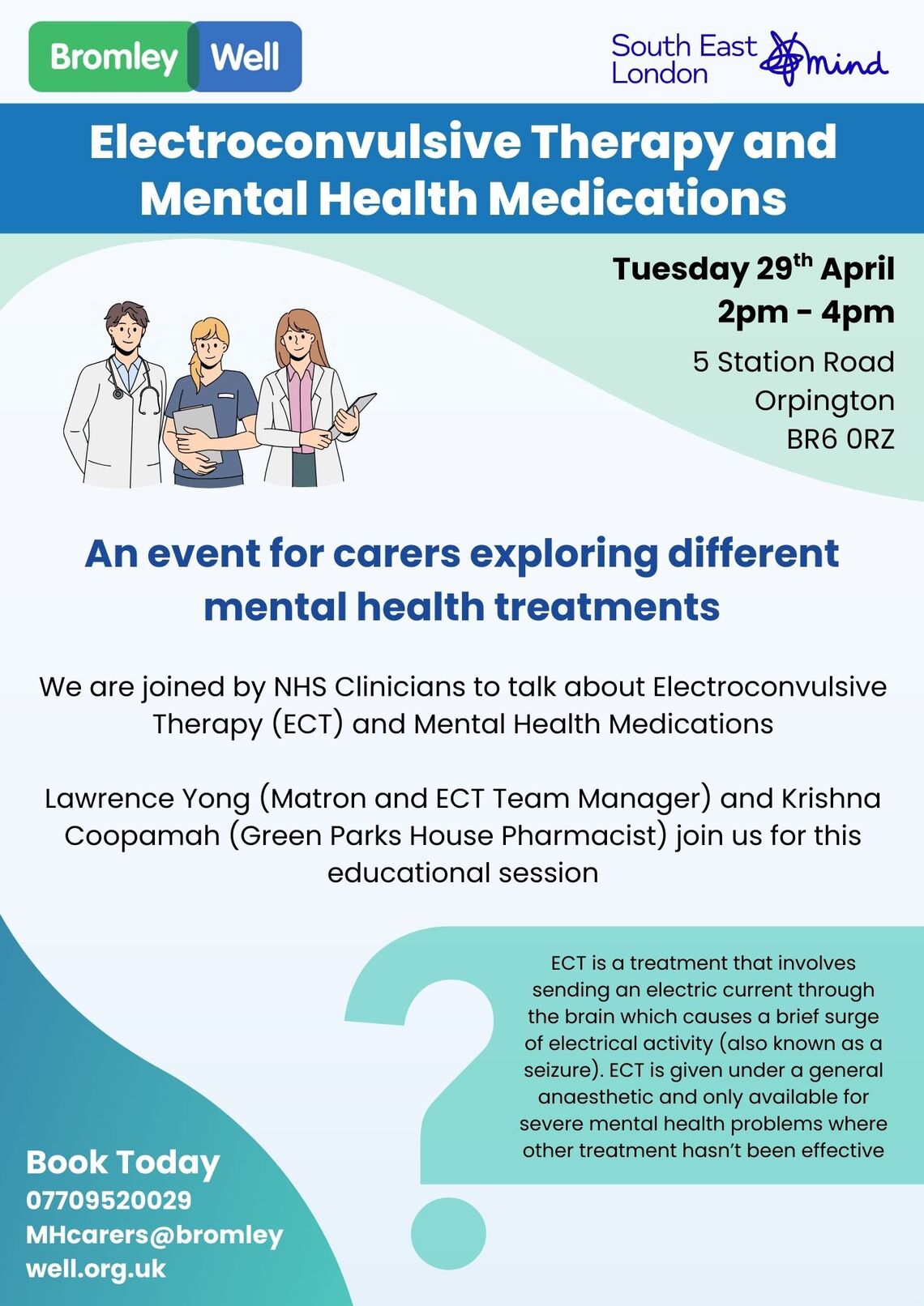 Poster for ECT and Medications workshop