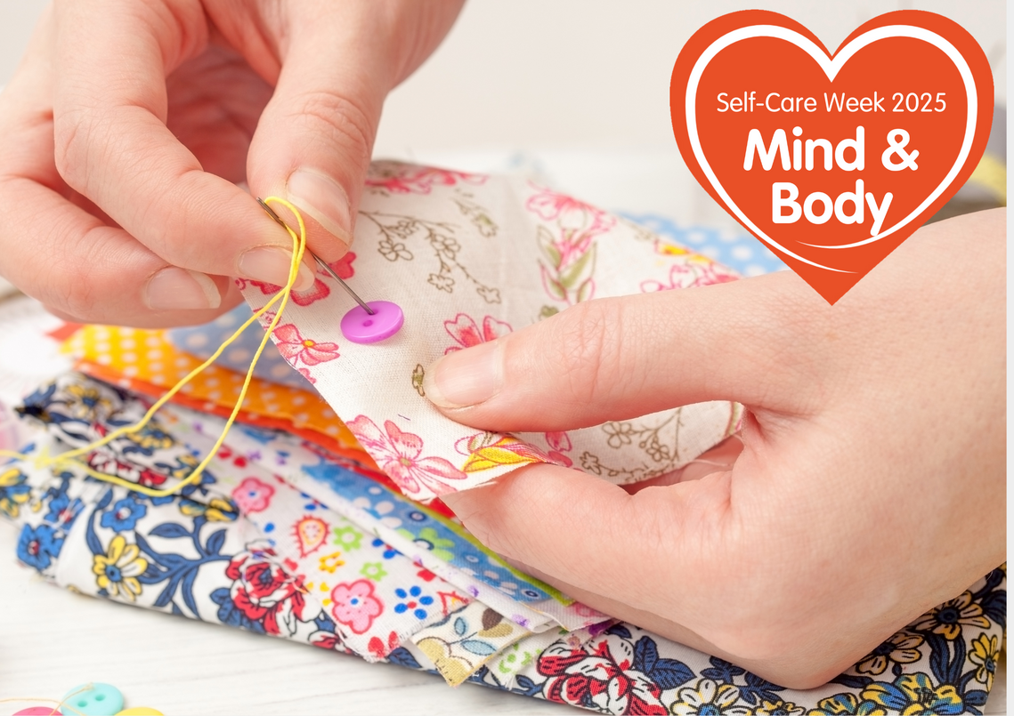 a hand sewing