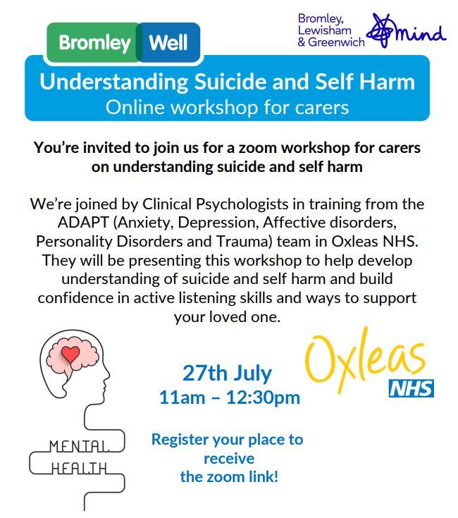 Flyer for carers workshop 