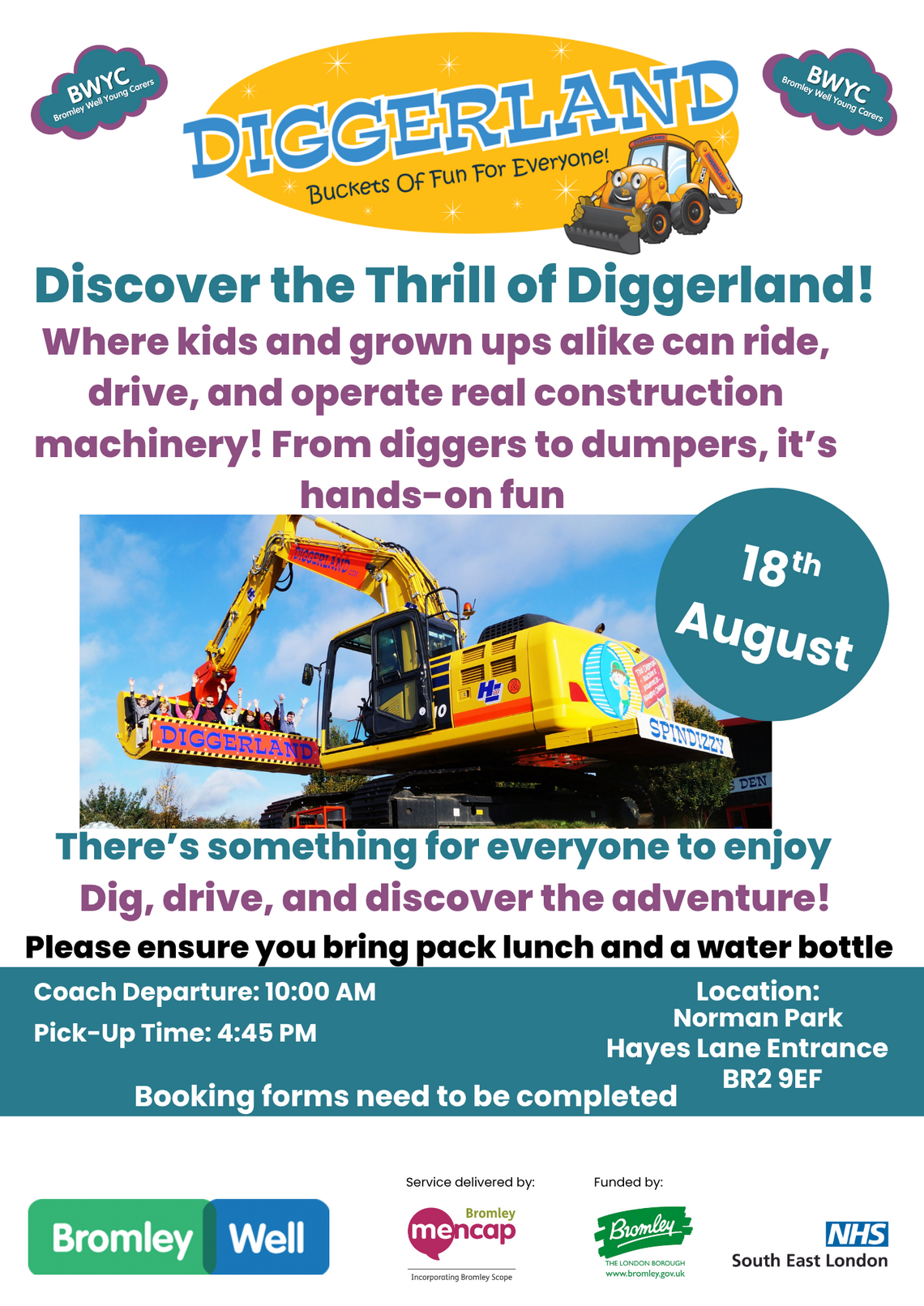 young carers diggerland trip 18.8.26