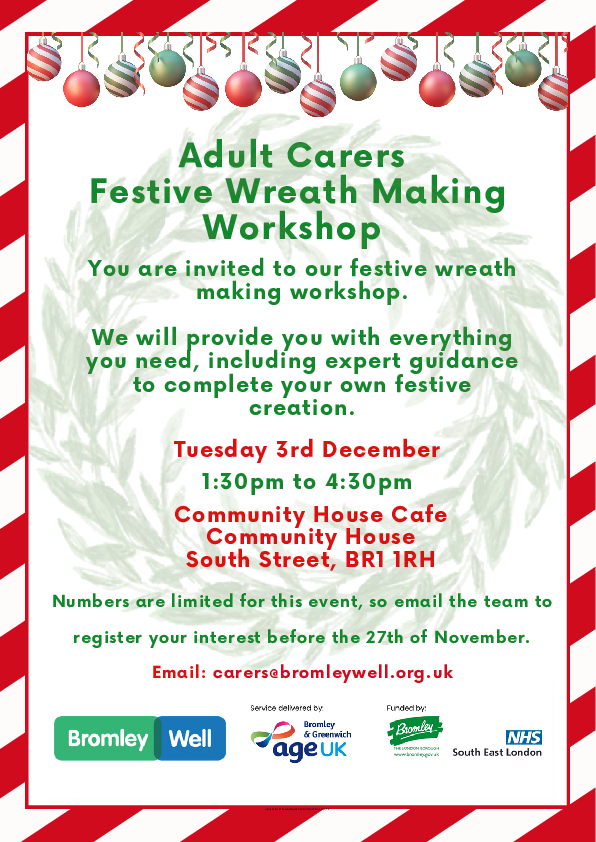 Adult Carers Festive Wreath Making Workshop
