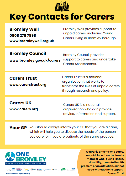 Carers Key contacts thumbnail