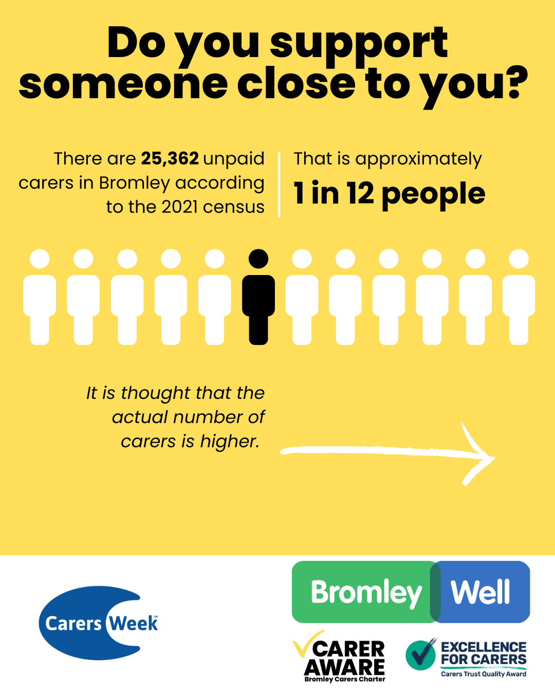 poster about 1 in 12 people being a carer