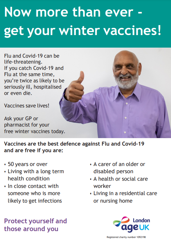 covid and flu poster