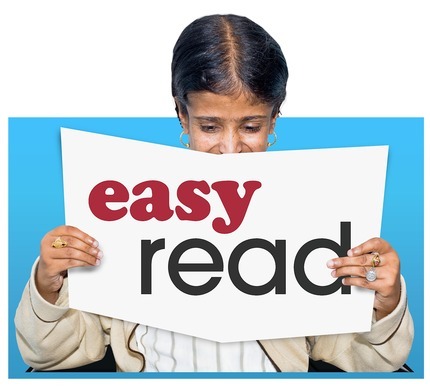 Picture of someone reading Easy Read