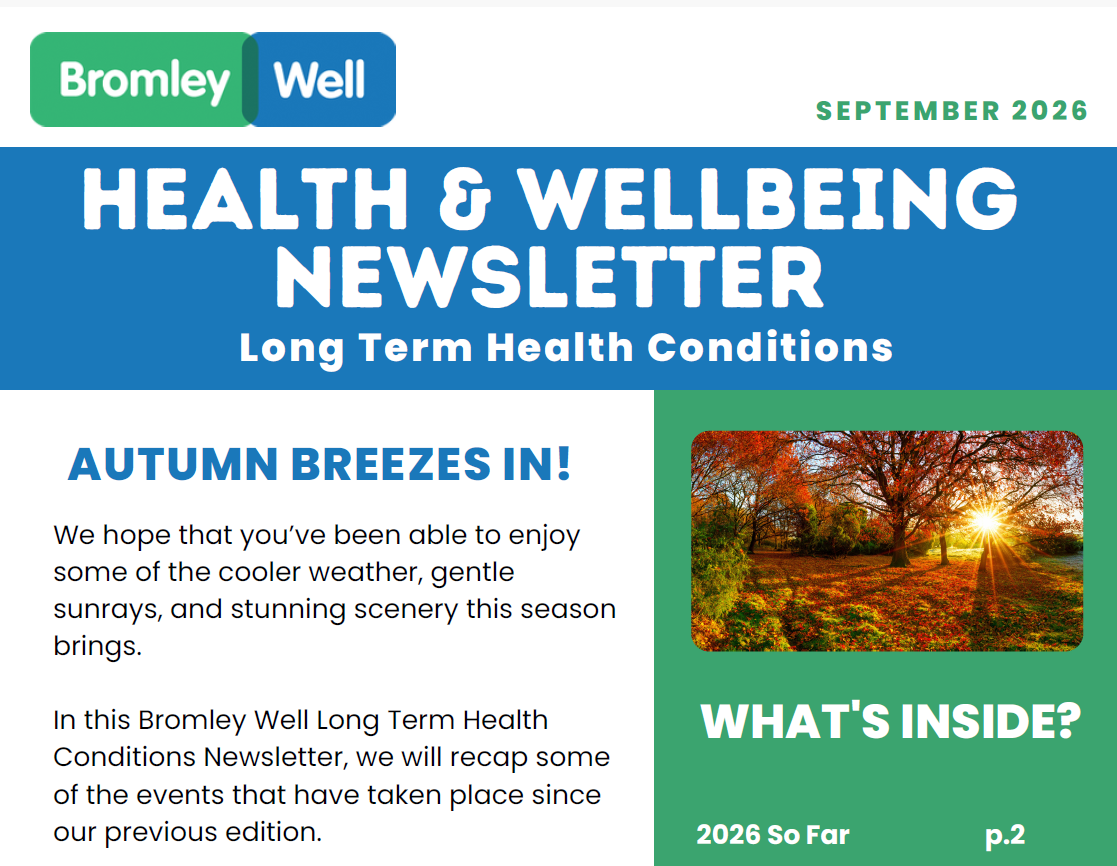 front cover of newsletter with a picture of golden autumn tree