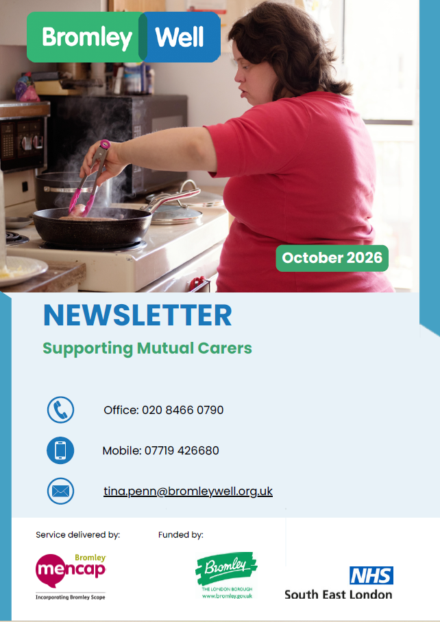 mutual carers news October 2026 front cover showing young woman cooking