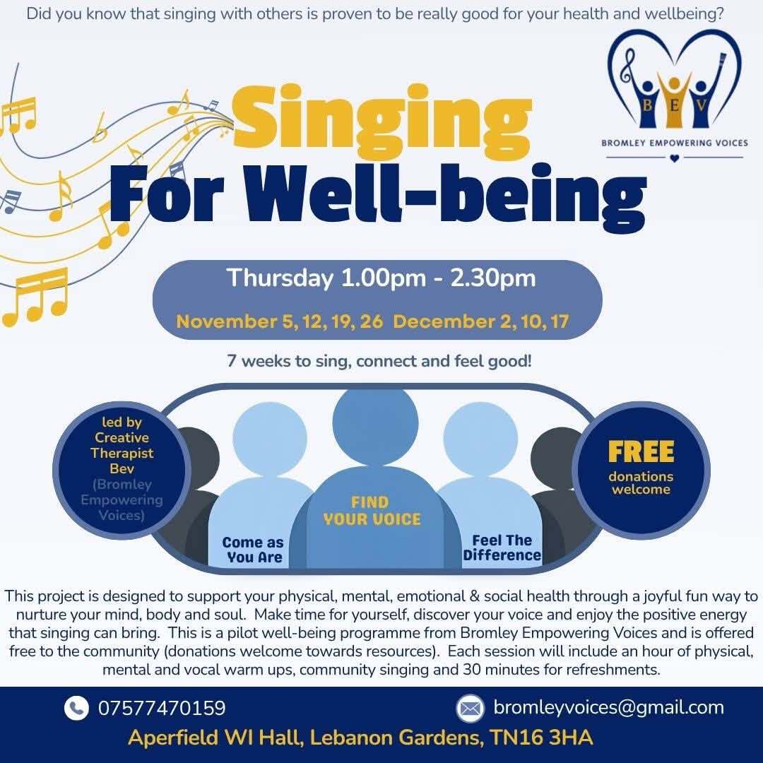 singing for wellbeing poster 1